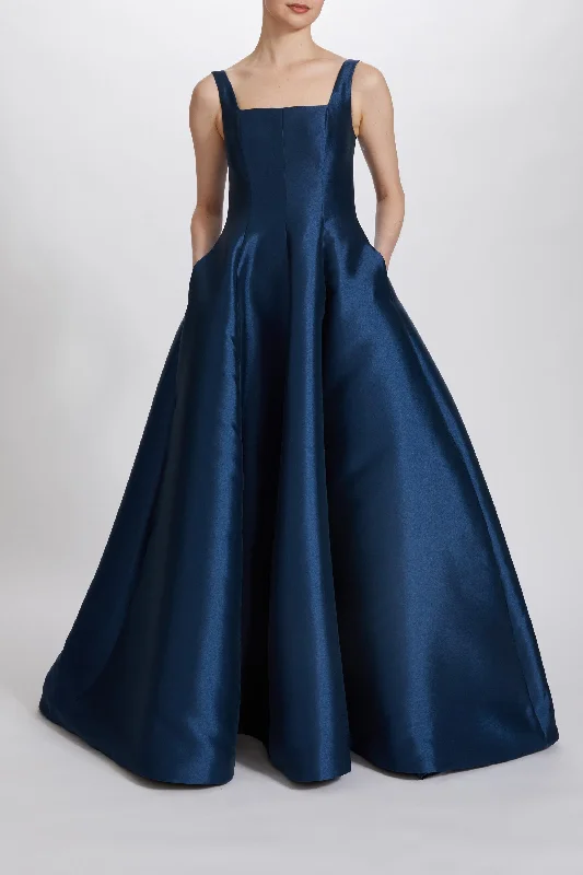 Mikado A-line gown