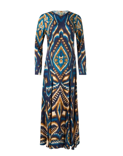 Pineapple Blue Ikat Dress