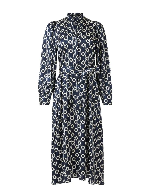 Rivoltina Navy Print Dress