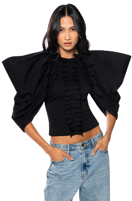 ANNIKA STATEMENT SLEEVE TOP