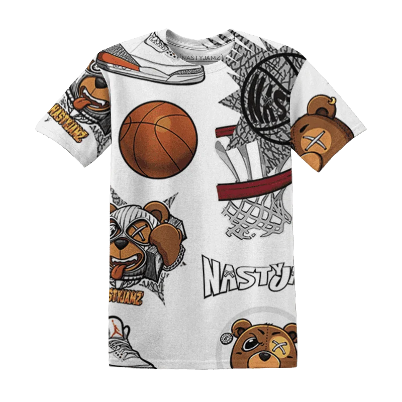 NastyJamz Georgia Peach 3s T Shirt Match BER Icon Wallpapers 3D All-Over Print