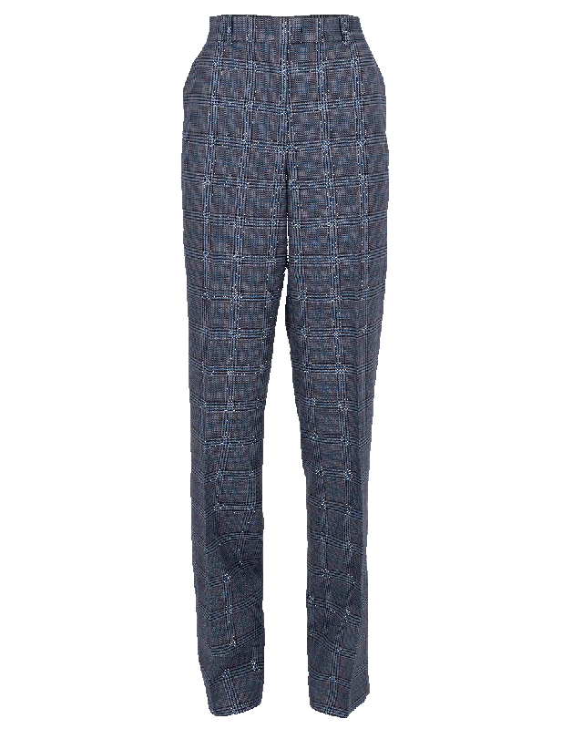 Glen Plaid Wool Trouser