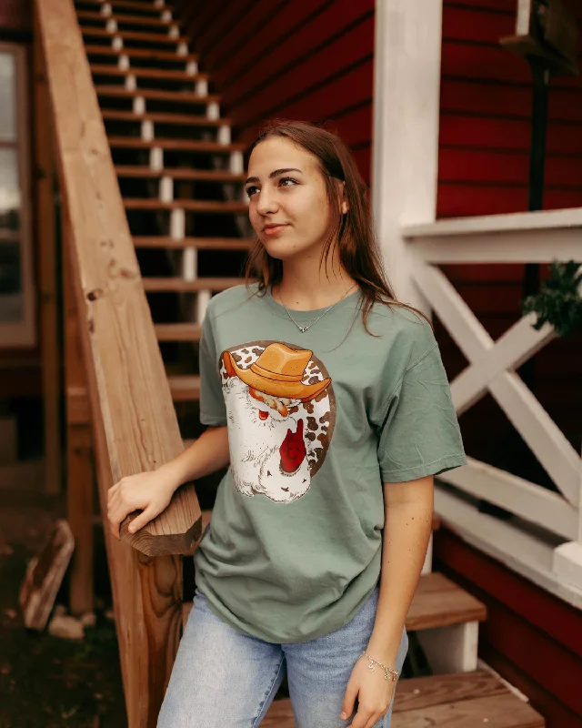 Western Santa Olive Tee