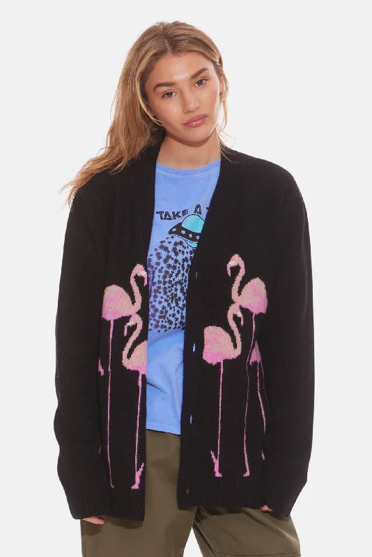 Women's Flamingo Cardigan Black