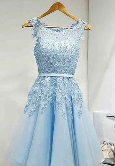 Lovely Popular Sleeveless Jeweled A-line Knee-length Lace Dress