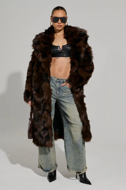 AUSTIN FAUX FUR TRENCH