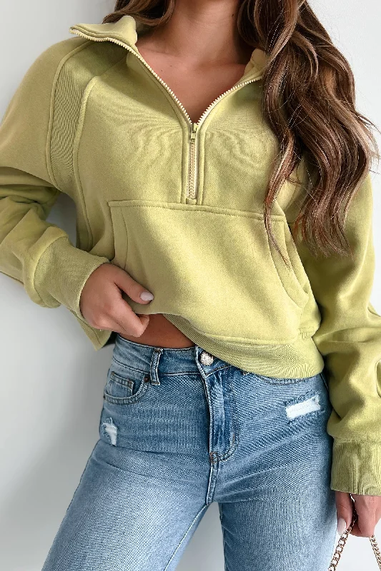 Always Low Key Half-Zip Pullover (Sage Green)