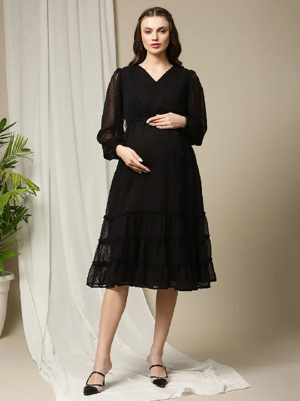 Tiered Maternity Dress