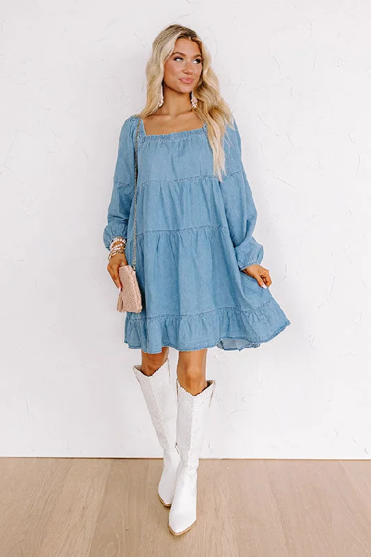 Easy To Style Chambray Mini Dress