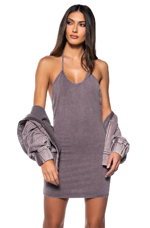 HURRICANE SCOOP BACK MINI DRESS