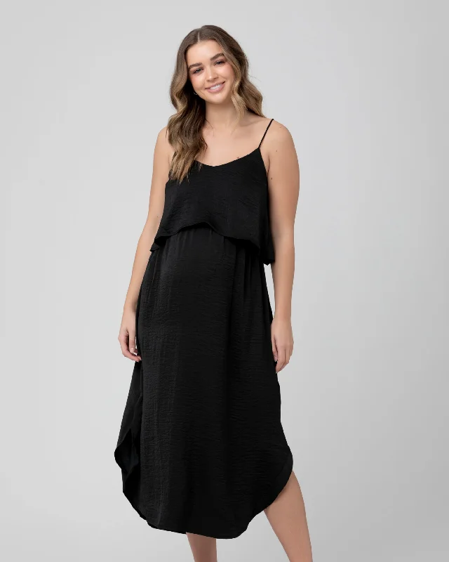 Nursing Slip Dress Black