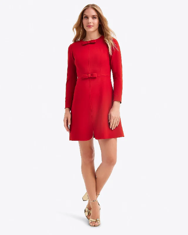 Long-Sleeve Sadie Shift Dress in Ponte